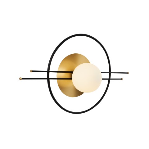 Φωτιστικό Τοίχου LECO Μαύρο/Χρυσό Μέταλλο/Αλουμίνιο 59x35x16cm5200014830018