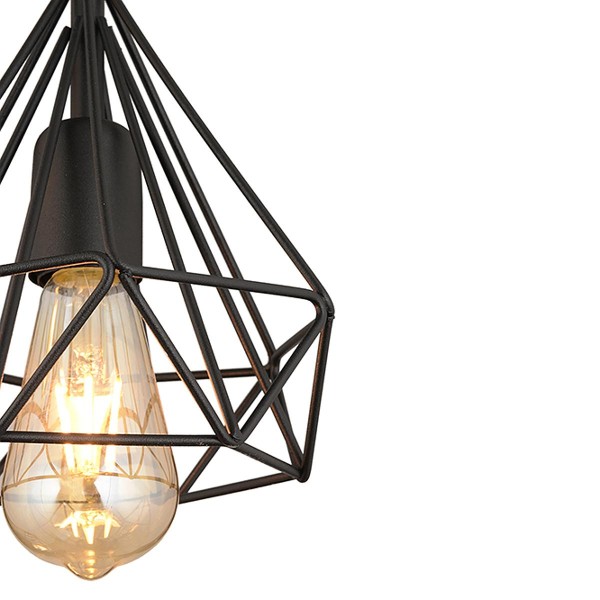 Φωτιστικό Κρεμαστό BIE Τρίφωτο Μαύρο Μέταλλο 40x75cm5200014780048