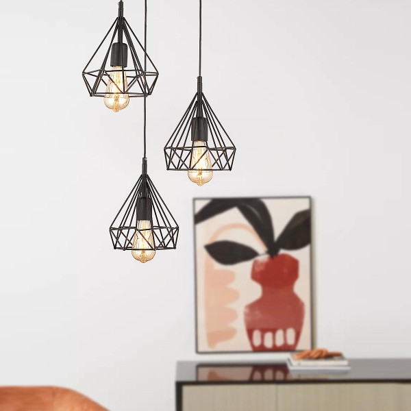 Φωτιστικό Κρεμαστό BIE Τρίφωτο Μαύρο Μέταλλο 40x75cm5200014780048