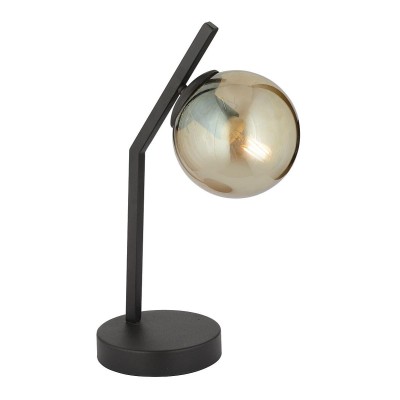 Φωτιστικό Επιτραπέζιο FER Μαύρο/Μελί Μέταλλο/Γυαλί 14x43cm