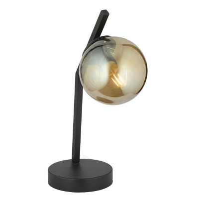 Φωτιστικό Επιτραπέζιο FER Μαύρο/Μελί Μέταλλο/Γυαλί 14x43cm 2