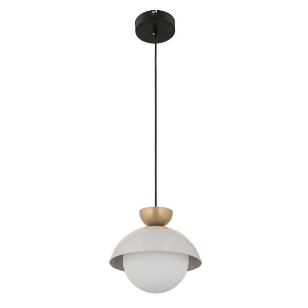 Φωτιστικό Κρεμαστό FIE Μαύρο/Λευκό Μέταλλο/Γυαλί 25x21cm5200014780078