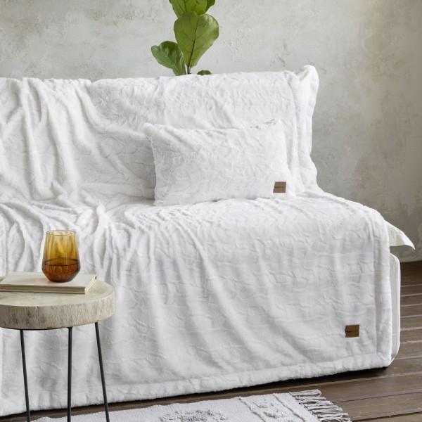 Κουβέρτα καναπέ 130x170 - Velure Cream
