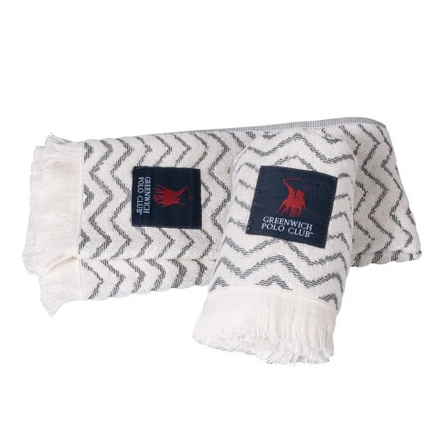 2696 ΠΕΤΣΕΤΕΣ ΚΟΥΖΙΝΑΣ ΜΠΛΕ ΛΕΥΚΟ  ΣΕΤ 2ΤΜΧ 40Χ60 GREENWICH POLO CLUB5204850218546