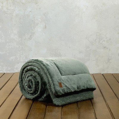 Κουβέρτα/Πάπλωμα Μονό 160x220 - Cira Dark Green 2