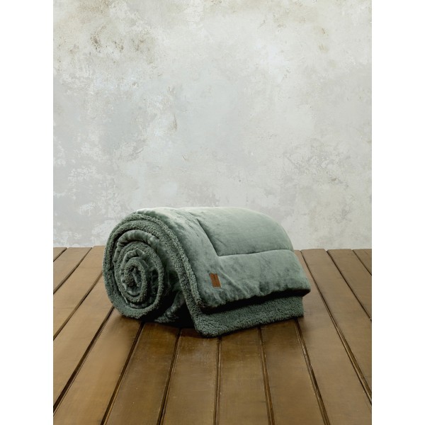 Κουβέρτα/Πάπλωμα Μονό 160x220 - Cira Dark Green