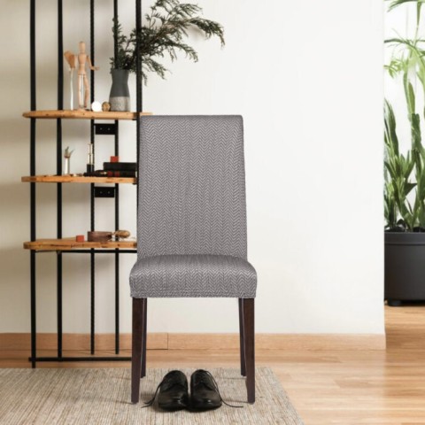 APOLLO GREY C/06 ΕΛΑΣΤΙΚΟ ΚAΛΥΜΜΑ ΓΙΑ  ΚΑΡΕΚΛΑ τραπεζαρἰας  με πλάτη