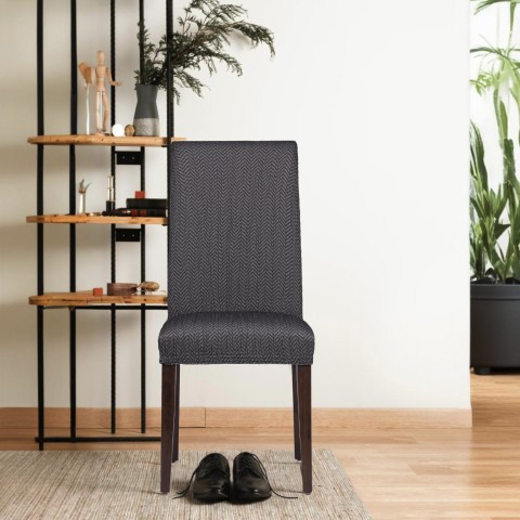 APOLLO ΑΝΘΡΑΚΙ  C/16 ΕΛΑΣΤΙΚΟ ΚAΛΥΜΜΑ ΓΙΑ  ΚΑΡΕΚΛΑ τραπεζαρἰας  με πλάτη