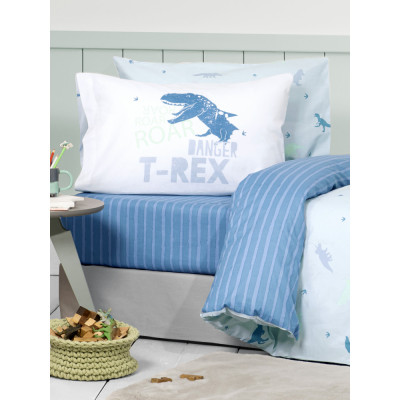 Σετ Σεντόνια 170x255 Μονά Nima Roar Blue-Ciel 2