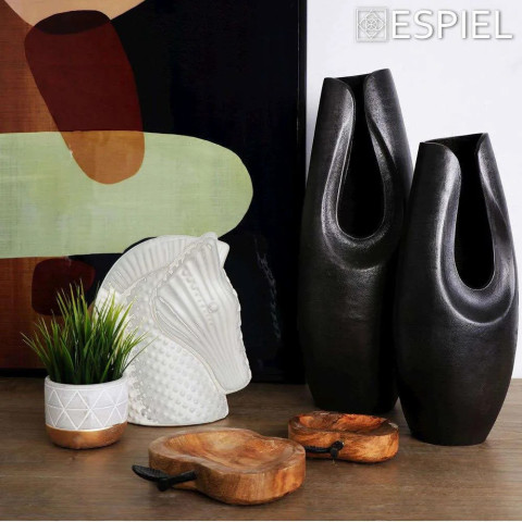 Διακοσμητικό Βάζο DEP136 15x15x31cm Grey Espiel 5205918329372