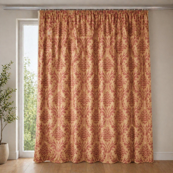 κουρτίνα κλασική διπλής όψης οργάντζα με ταφτά ραμμένη στα μέτρα σας 