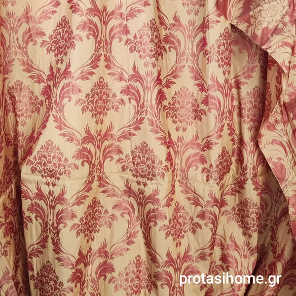 κουρτίνα κλασική διπλής όψης οργάντζα με ταφτά ραμμένη στα μέτρα σας 