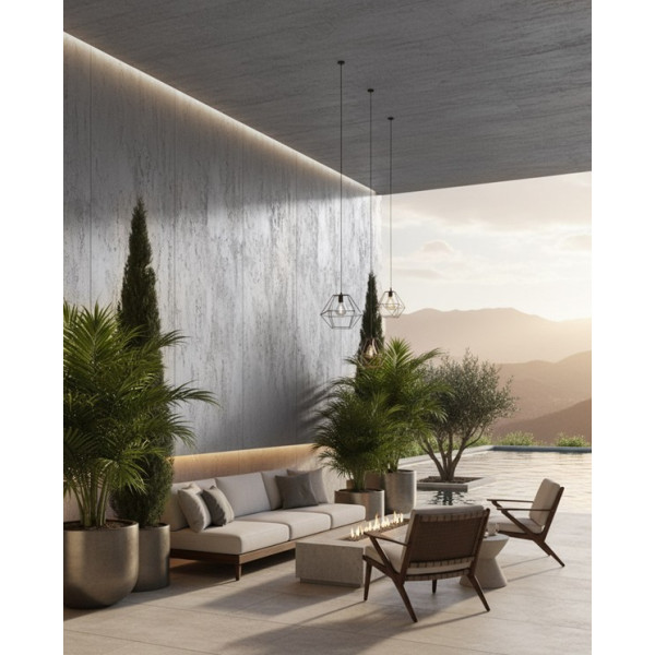 PANEL ΕΥΚΑΜΠΤΗΣ ΠΕΤΡΑΣ 600x1200mm LIGHT GREY 