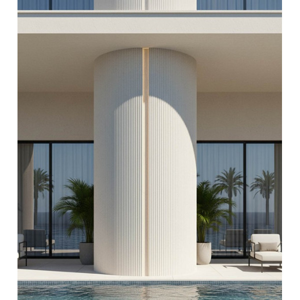 PANEL ΕΥΚΑΜΠΤΗΣ ΠΕΤΡΑΣ 600/1200mm BEIGE WHITE 