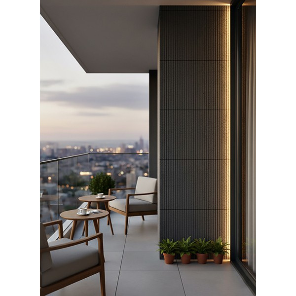 PANEL ΕΥΚΑΜΠΤΗΣ ΠΕΤΡΑΣ 600x1200mm DARK GREY 