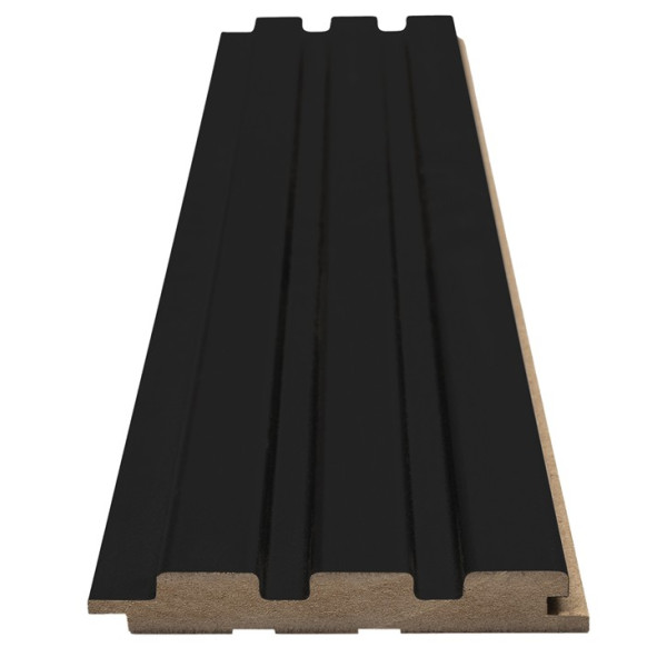 MDF PANEL ΜΕ 3D ΠΗΧΑΚΙΑ 505090 BEAT ST 16/119/2750mm BLACK NewPlan 