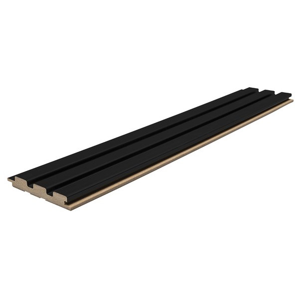 MDF PANEL ΜΕ 3D ΠΗΧΑΚΙΑ 505090 BEAT ST 16/119/2750mm BLACK NewPlan 