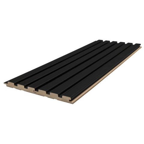 MDF PANEL ΜΕ 3D ΠΗΧΑΚΙΑ 505090 BEAT ST 16/119/2750mm BLACK NewPlan 