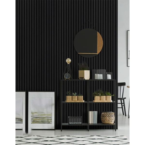 MDF PANEL ΜΕ 3D ΠΗΧΑΚΙΑ 505090 BEAT ST 16/119/2750mm BLACK NewPlan 