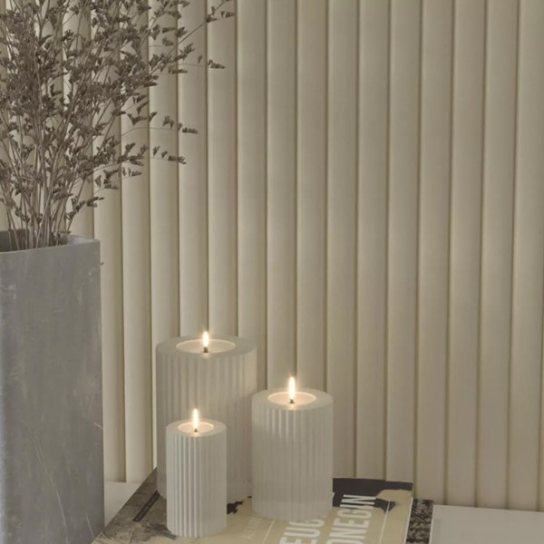 MDF PANEL ΜΕ 3D ΠΗΧΑΚΙΑ 806090 WAVE DL 16/119/2750mm SAND GREY NewPlan 