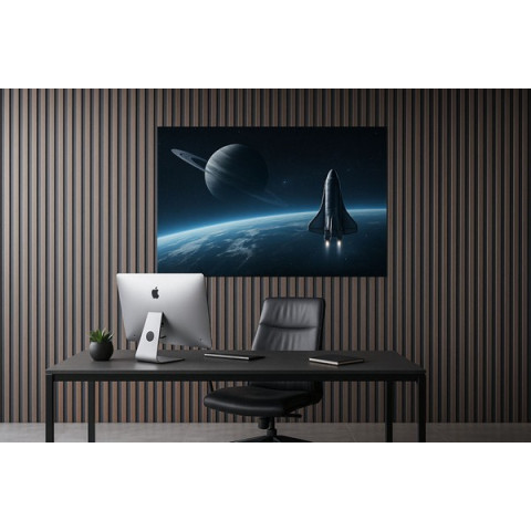 PS PANEL ΜΕ 3D ΠΗΧΑΚΙΑ 00 PIANO 12/122/2900mm WALNUT/DARK GREY NewPlan 