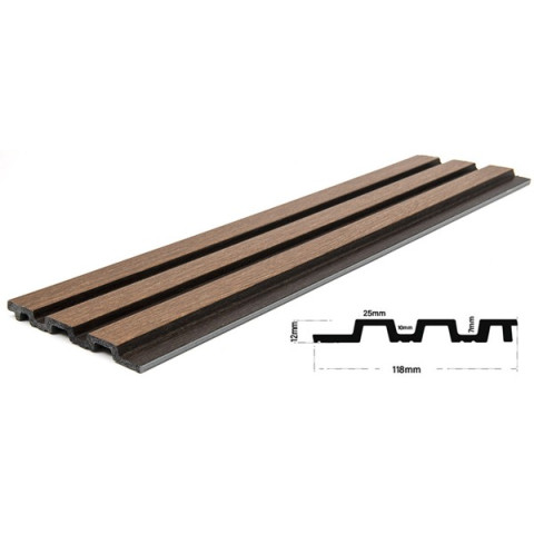PS PANEL ΜΕ 3D ΠΗΧΑΚΙΑ 11 PIANO 12/122/2900mm GOLDEN OAK/D.BROWN NewPlan 