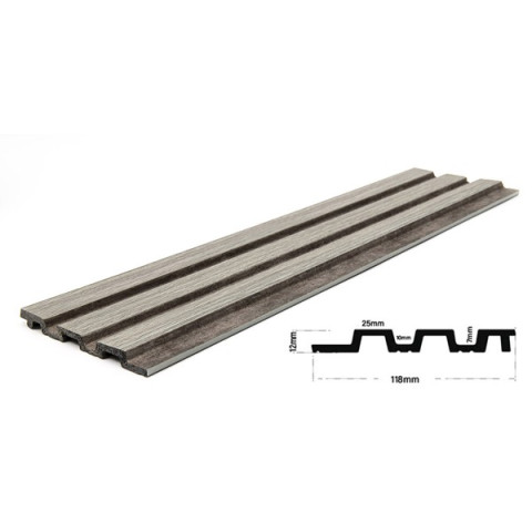 PS PANEL ΜΕ 3D ΠΗΧΑΚΙΑ 02/116 PIANO 12/122/2900mm GREY OAK/RUST NewPlan 