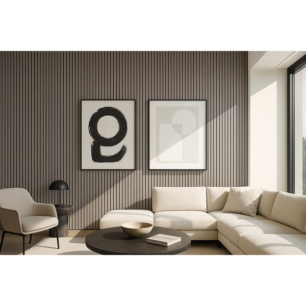 PS PANEL ΜΕ 3D ΠΗΧΑΚΙΑ 02/116 PIANO 12/122/2900mm GREY OAK/RUST NewPlan 