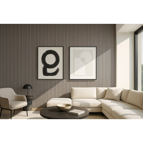 PS PANEL ΜΕ 3D ΠΗΧΑΚΙΑ 02/116 PIANO 12/122/2900mm GREY OAK/RUST NewPlan 