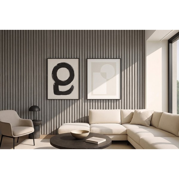 PS PANEL ΜΕ 3D ΠΗΧΑΚΙΑ 02 PIANO (ΜΟΝΟΧΡΩΜΟ  ΓΚΡΙ) 12/122/2900mm  GREY NewPlan 
