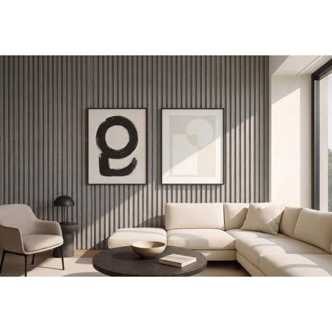 PS PANEL ΜΕ 3D ΠΗΧΑΚΙΑ 02 PIANO (ΜΟΝΟΧΡΩΜΟ  ΓΚΡΙ) 12/122/2900mm  GREY NewPlan 