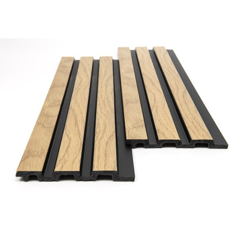 PS PANEL ΜΕ 3D ΠΗΧΑΚΙΑ F4 PIANO 12/122/2900mm NAT.OAK/BLACK NewPlan 