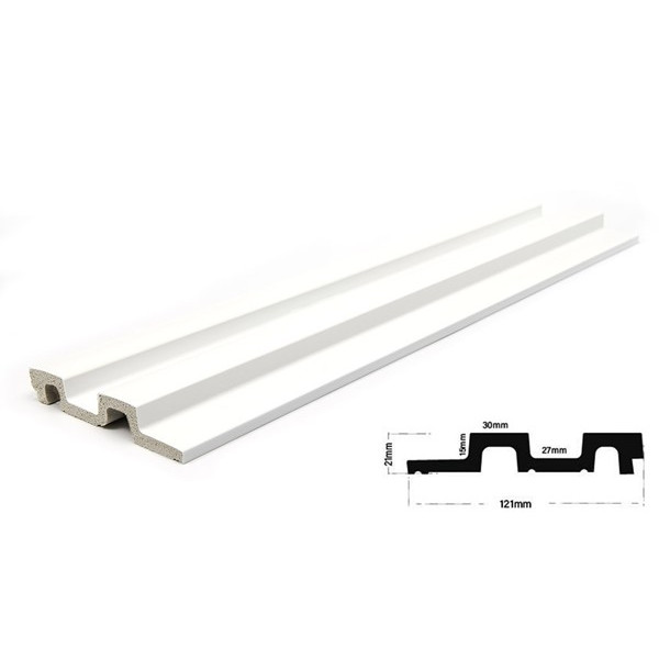 PS PANEL  ΜΕ 3D ΠΗΧΑΚΙΑ 01 RESIDENCE 21/122 mm WHITE NewPlan 