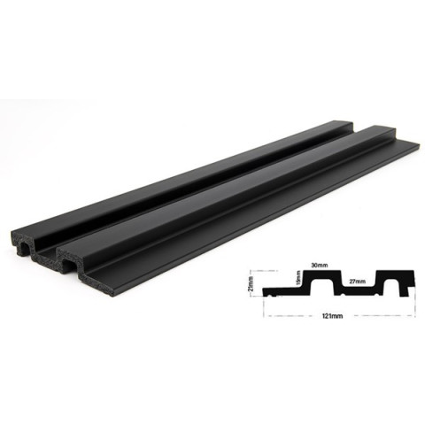 PS PANEL  ΜΕ 3D ΠΗΧΑΚΙΑ 10 RESIDENCE 21/122 mm BLACK NewPlan 