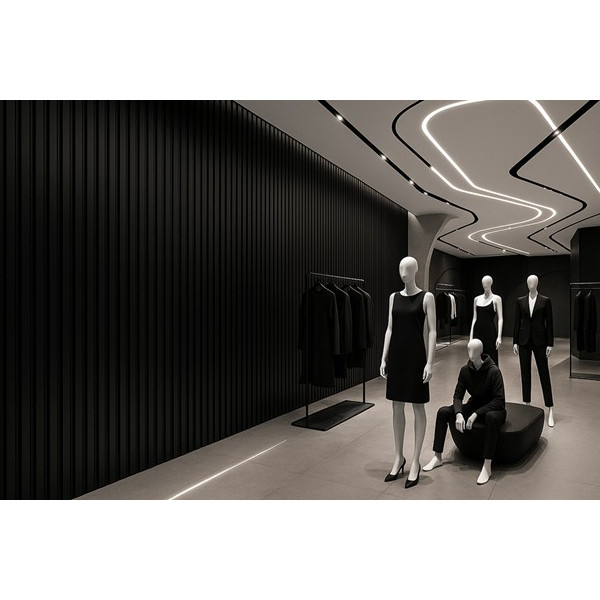 PS PANEL  ΜΕ 3D ΠΗΧΑΚΙΑ 10 RESIDENCE 21/122 mm BLACK NewPlan 