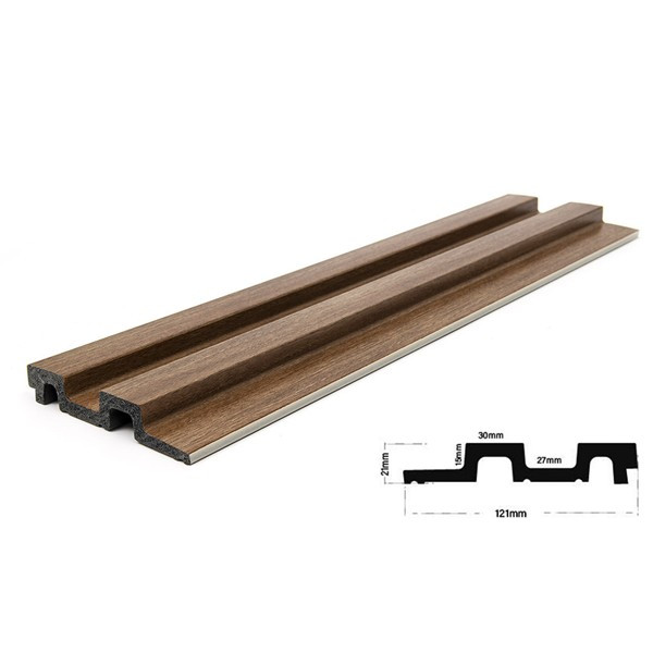 PS PANEL  ΜΕ 3D ΠΗΧΑΚΙΑ 44 RESIDENCE 21/122 mm BROWN OAK NewPlan 