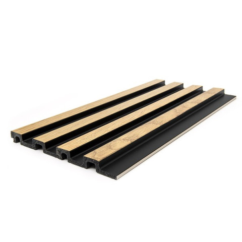 PS PANEL  ΜΕ 3D ΠΗΧΑΚΙΑ F4 RESIDENCE 21/122 mm  NAT.OAK/BLACK NewPlan 