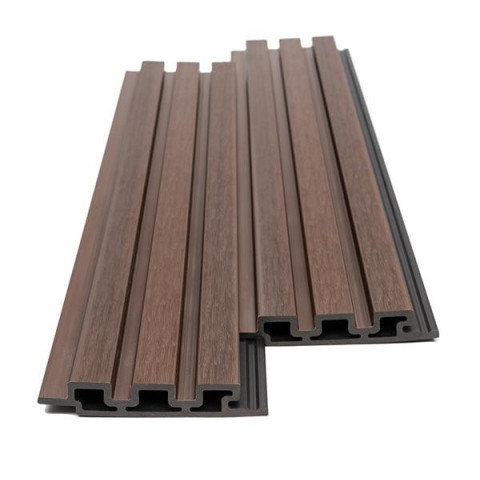 WPC PANEL 2ης ΓΕΝΙΑΣ ΜΕ 3D ΠΗΧΑΚΙΑ 25/147.5mm COFFEE 5530 NewPlan 