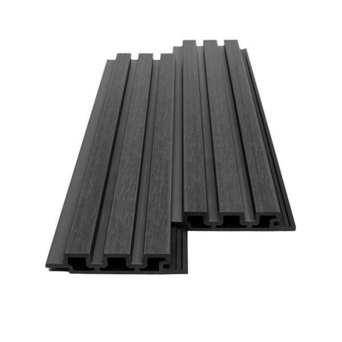 WPC PANEL 2ης ΓΕΝΙΑΣ ΜΕ 3D ΠΗΧΑΚΙΑ 25/147.5mm D.GREY 5570 NewPlan 