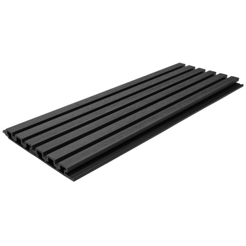 WPC PANEL 2ης ΓΕΝΙΑΣ ΜΕ 3D ΠΗΧΑΚΙΑ 25/147.5mm D.GREY 5570 NewPlan 