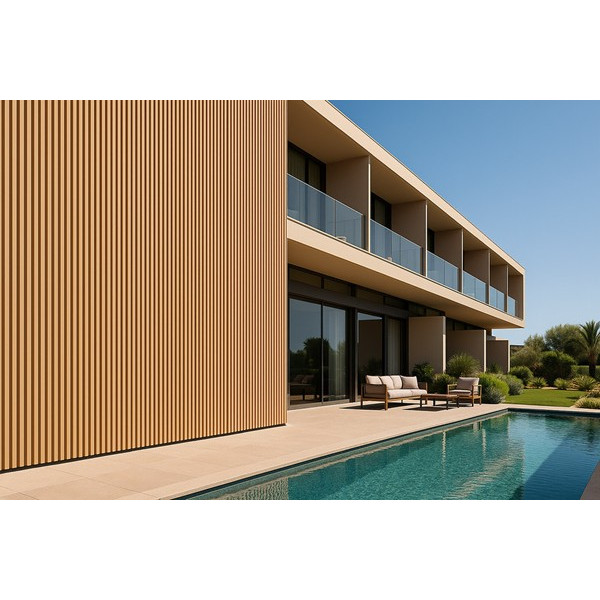 WPC PANEL 2ης ΓΕΝΙΑΣ ΜΕ 3D ΠΗΧΑΚΙΑ 25/147.5mm LIGHT OAK 5550 NewPlan 
