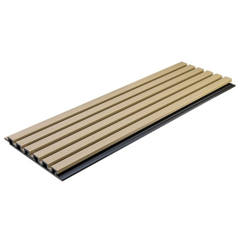 WPC PANEL 2ης ΓΕΝΙΑΣ ΜΕ 3D ΠΗΧΑΚΙΑ 25/147.5mm LIGHT OAK 5550 NewPlan 