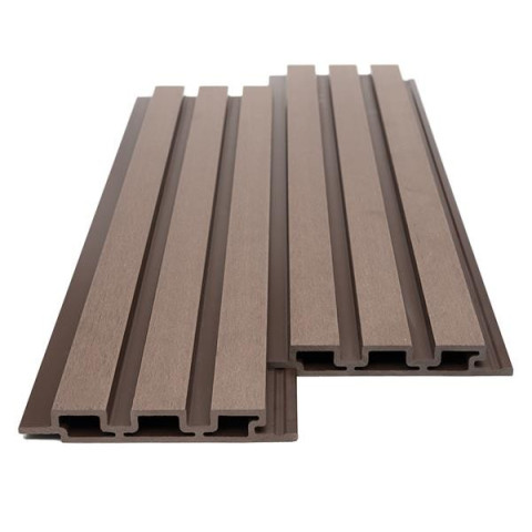 WPC PANEL ΜΕ 3D ΠΗΧΑΚΙΑ 25/176.5mm D.BROWN 8530 NewPlan 