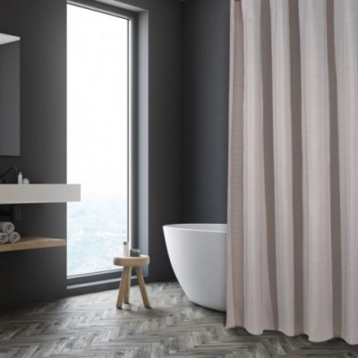 ΚΟΥΡΤΙΝΑ ΜΠΑΝΙΟΥ SOLID 180 Χ 200 ΕΚΡΟΥ