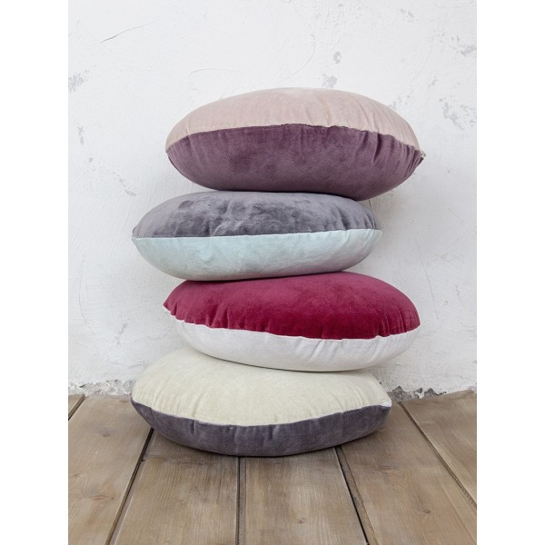 Διακοσμητικό Μαξιλάρι Φ.45 - Velvety Red/Light Gray5206482005990