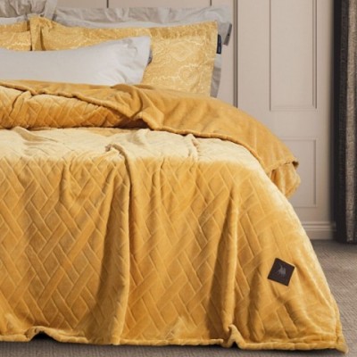 Guy Laroche .ROMBUS OLIVE Κουβέρτα Fleece Υπέρδιπλη 220x240εκ.5206480568138 2