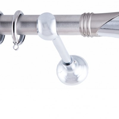 ΚΟΥΡΤΙΝΟΞΥΛΟ BAR STRASS ΧΡΩΜΙΟ FRANS  Φ25 ΝΙΚΕΛ ΜΑΤ ΜΕ ΧΡΩΜΙΟ  ΕΞΑΡΤΗΜΑΤΑ 2