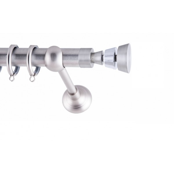 ΚΟΥΡΤΙΝΟΞΥΛΟ APELIA FRANS  Φ25 ΝΙΚΕΛ ΜΑΤ ΜΕ ΝΙΚΕΛ ΜΑΤ ΕΞΑΡΤΗΜΑΤΑ