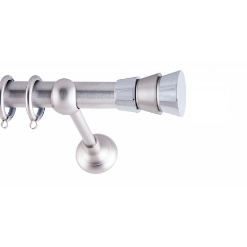 ΚΟΥΡΤΙΝΟΞΥΛΟ TRIPLO FRANS  Φ25 ΝΙΚΕΛ ΜΑΤ ΜΕ ΝΙΚΕΛ ΜΑΤ ΕΞΑΡΤΗΜΑΤΑ