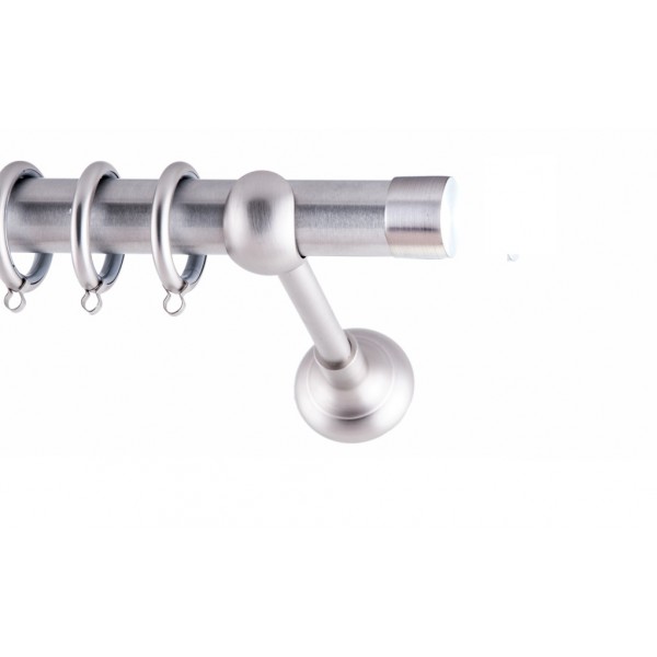 ΚΟΥΡΤΙΝΟΞΥΛΟ TAPA FRANS  Φ25 ΝΙΚΕΛ ΜΑΤ ΜΕ ΝΙΚΕΛ ΜΑΤ ΕΞΑΡΤΗΜΑΤΑ